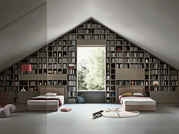 Un grenier aménagé avec la bibliothèque Selecta