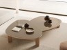 Table basse Flexform Arnold aux pieds obliques signée Antonio Citterio