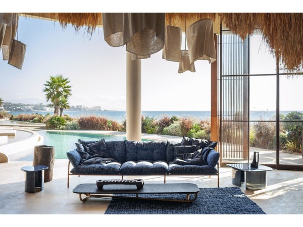 Table Basse Malacca Baxter | Pierre de Lave de l'Etna | Design Paola Navone