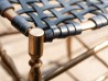 Silla Agadir Baxter | Aluminio Fundido y Piel Trenzada | Diseño Paola Navone