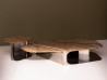Table Basse Kor Baxter | Base en Acier Vieilli et Plateau en Pierre | Baxter Design Team