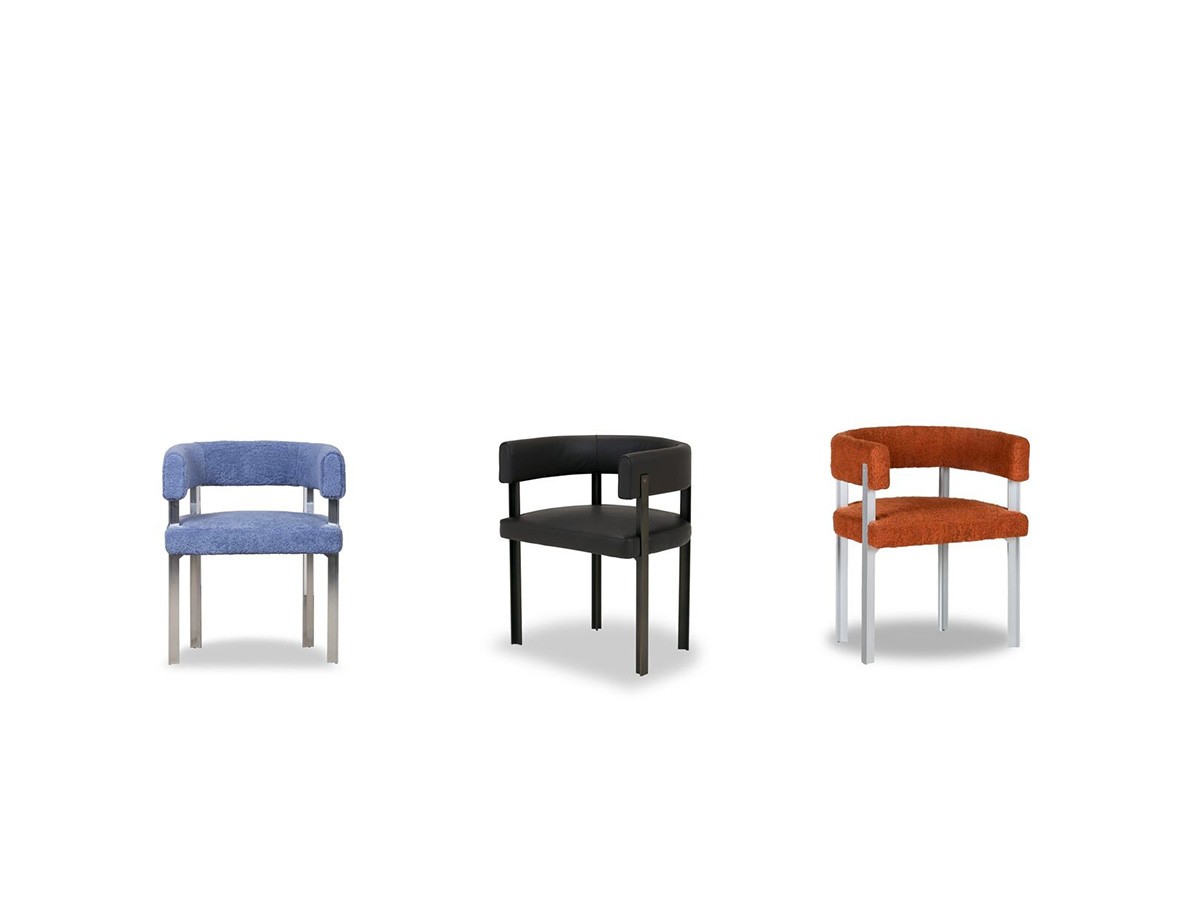 Chaise T Chair Baxter | Dossier en T et Pieds en Aluminium | Design Federico Peri