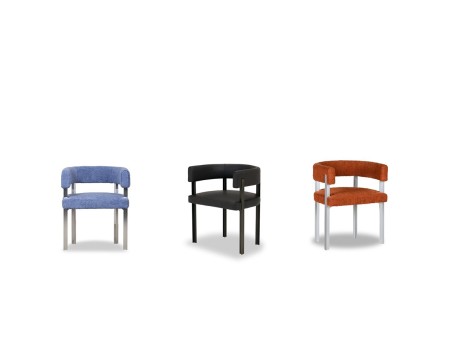 Chaise T Chair Baxter | Dossier en T et Pieds en Aluminium | Design Federico Peri