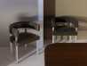 Chaise T Chair Baxter | Dossier en T et Pieds en Aluminium | Design Federico Peri
