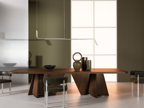 Chaise T Chair Baxter | Dossier en T et Pieds en Aluminium | Design Federico Peri