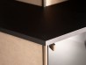 Meuble Bar Hive Baxter | Alvéole Hexagonale en Cuir et Verre | Design Pietro Russo