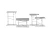 Copenaghen Coffee Table Baxter | Water-Effect Steel | Paola Navone Design