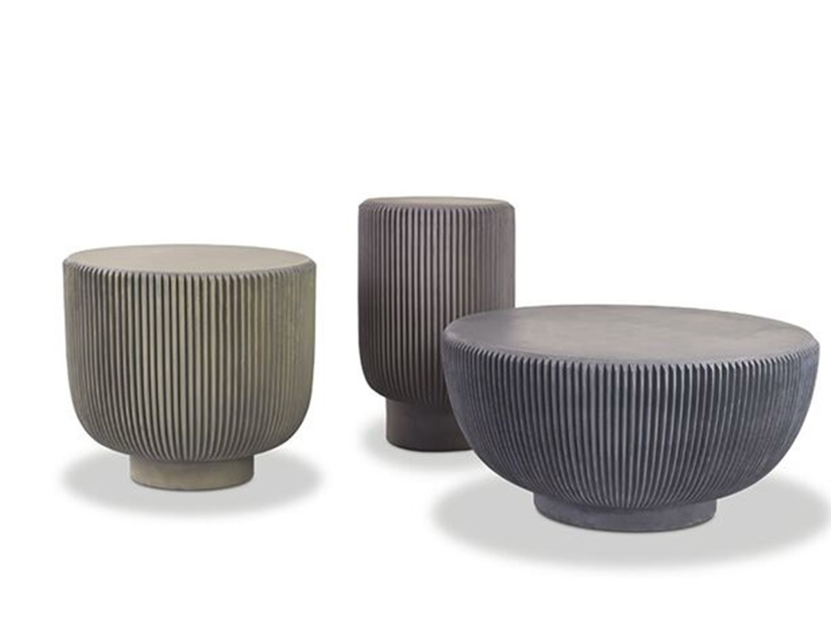 Juno Coffee Table Baxter | Pleated Concrete | Draga & Aurel Design