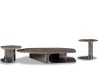 Table Basse Kor Baxter | Base en Acier Vieilli et Plateau en Pierre | Baxter Design Team